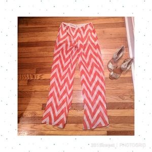 Coral Palazzo Pants